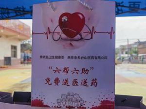 助力群眾健康、開展“六幫六助”免費送醫送藥，云臺山醫藥公司黨支部在行動
